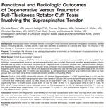 Functional and Radiologic Outcomes of Degenerative Versus Traumatic Full-Thickness Rotator Cuff Tears Involving the Supraspinatus Tendon