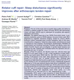 Rotator cuff repair: Sleep disturbance significantly improves after arthroscopic tendon repair